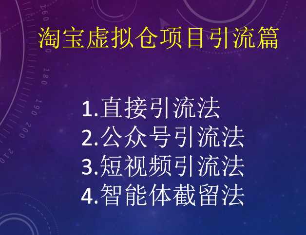 淘宝虚拟仓项目引流篇-小淘项目组